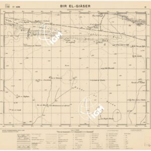 CARTA DELLA ZONA DI TOBRUK - BIR EL - GIASER Foglio 1696 II