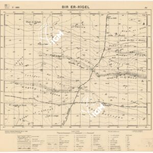CARTA DELLA ZONA DI TOBRUK - BIR ER - RIGEL Foglio 1695 IV