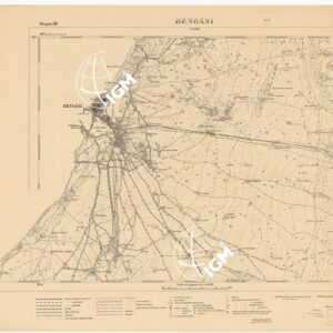 CARTA DELLA CIRENAICA AL 1:50.000 - BENGASI III - Bengasi
