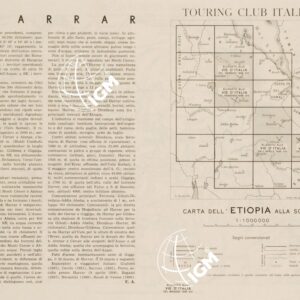 CARTA DELL'ETIOPIA ALLA SCALA DI 1:1.000.000 - Harrar