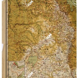 CARTA DELL'ERITREA E DELL'ABISSINIA CON PARTE DELLA REGIONI E SUD DEL GOCCIAM DELLO SCIOA E DELL´AUSSA