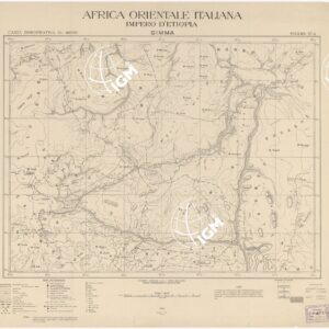 CARTA DELL'AFRICA ORIENTALE ITALIANA IMPERO D´ETIOPIA - Foglio 4 - Gimma