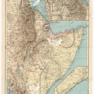 CARTA DELL'AFRICA ORIENTALE ERITREA - ETIOPIA (ABISSINIA) - SOMALIA