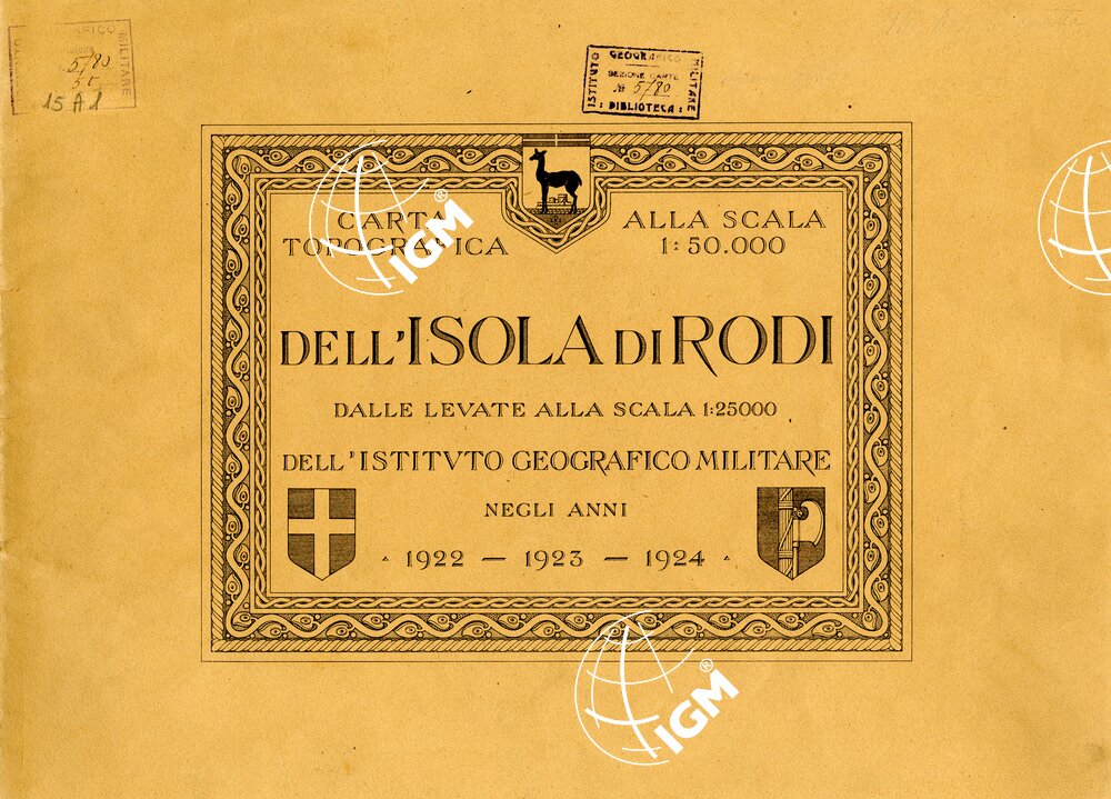 CARTA TOPOGRAFICA DELL'ISOLA DI RODI (ATLANTE) - Titolo