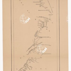 MISSION DE BONCHAMPS DE DJIBOUTI AU NIL BLANC D'APRES LES TRAVAUX DE M.RS L. BARTHOLIN, CH. MICHEL, FAIVRE ET M. POTTER. CARTE D'ENSEMBLE PAR CH. MICHEL SECOND DE LA MISSION 1897 - 1898 DESSIN DE J. HANSEN - Foglio 10 - De Goré au Souro