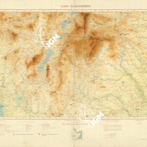 CARTA DELL'AFRICA ORIENTALE ITALIANA-TIPO AVIAZIONE ANNO 1938 - Foglio 9 - Lago Margherita