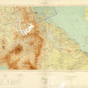 CARTA DELL'AFRICA ORIENTALE ITALIANA -TIPO AVIAZIONE ANNO 1938 - Foglio 3 - Asmara