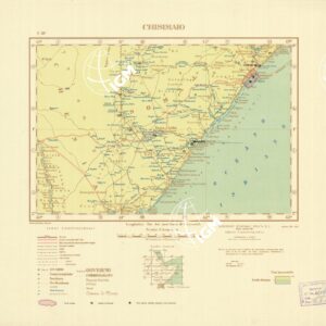 CARTA DELL'AFRICA ORIENTALE ITALIANA-TIPO AVIAZIONE ANNO 1938 - Foglio 14 - Chisimaio