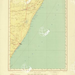 CARTA DELL'AFRICA ORIENTALE ITALIANA-TIPO AVIAZIONE ANNO 1938 - Foglio 11 - Obbia