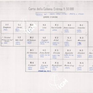 CARTA DELLA COLONIA ERITREA QUADRO D'UNIONE
