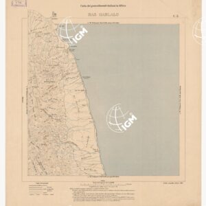 CARTA DEI POSSEDIMENTI ITALIANI IN AFRICA  RAS GABLALO C 3