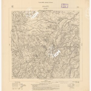 CARTA DELLA COLONIA ERITREA SAATI E 2