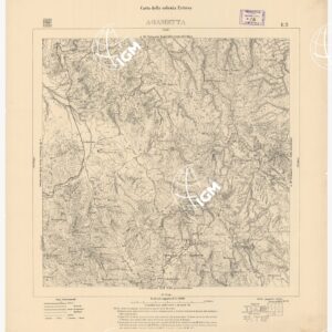 CARTA DELLA COLONIA ERITREA AGAMETTA E 3