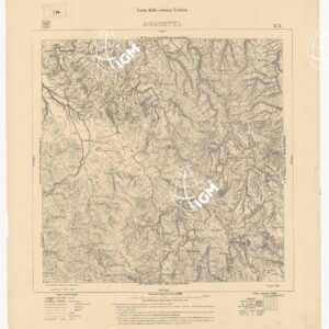 CARTA DELLA COLONIA ERITREA  AGAMETTA E 3