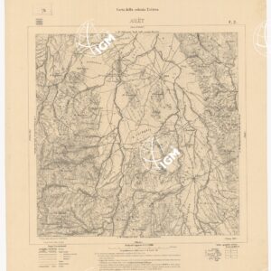 CARTA TOPOGRAFICA DELLA COLONIA ERITREA AILET F 2