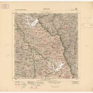 CARTA DELLA COLONIA ERITREA CON L'INDICAZIONE E COLORI DELLE CIRCOSCRIZIONI - Foglio 11 - ASMARA