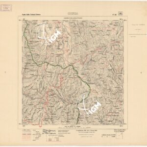 CARTA DELLA COLONIA ERITREA CON L'INDICAZIONE E COLORI DELLE CIRCOSCRIZIONI - Foglio 12 - GHINDA