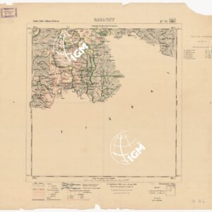 CARTA DELLA COLONIA ERITREA CON L'INDICAZIONE E COLORI DELLE CIRCOSCRIZIONI - Foglio 33 - BARACHIT