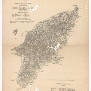 SCHIZZO DELL'ISOLA DI RODI COMANDO DEL CORPO DI STATO MAGGIORE - UFFICIO COLONIALE