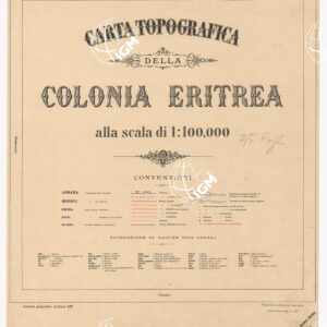 CARTA DELLA COLONIA ERITREA. I.G.M. - TITOLO