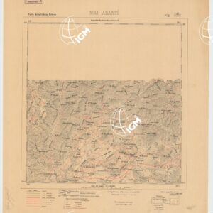 CARTA DELLA COLONIA ERITREA. I.G.M. - Foglio 2 - MAI ADARTE'