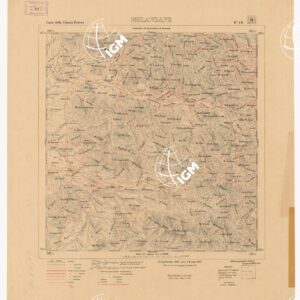 CARTA DELLA COLONIA ERITREA. I.G.M. - Foglio 10 - MELANZANE