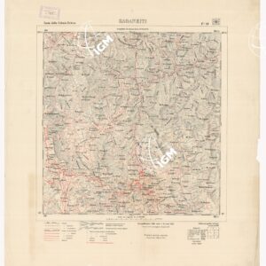 CARTA DELLA COLONIA ERITREA. I.G.M. - Foglio 19 - SAGANEITI