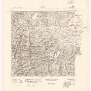 CARTA DELLA COLONIA ERITREA. I.G.M. - Foglio 20 - AFTA