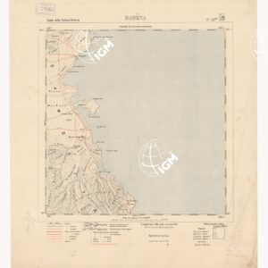CARTA DELLA COLONIA ERITREA. I.G.M. - Foglio 21- HARENA