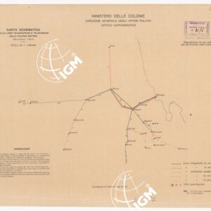 CARTA SCHEMATICA DELLE LINEE TELEGRAFICHE E TELEFONICHE DELLA COLONIA ERITREA.