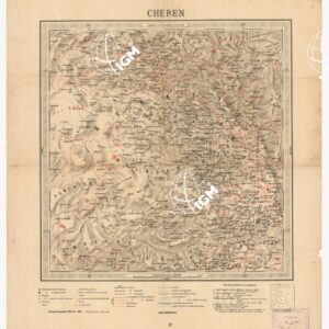 CARTA DIMOSTRATIVA DELLA COLONIA ERITREA E REGIONI ADIACENTI - CHEREN