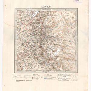 CARTA DIMOSTRATIVA DELLA COLONIA ERITREA E REGIONI ADIACENTI - ADIGRAT