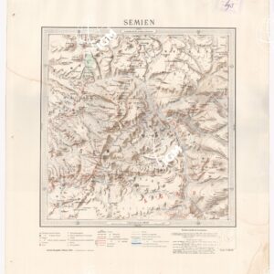 CARTA DIMOSTRATIVA DELLA COLONIA ERITREA E REGIONI ADIACENTI - SEMIEN