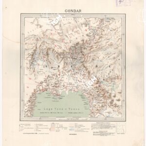 CARTA DIMOSTRATIVA DELLA COLONIA ERITREA E REGIONI ADIACENTI - GONDAR