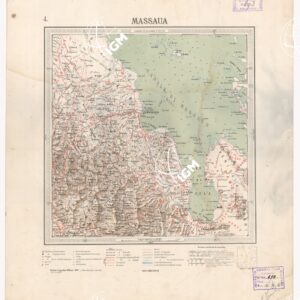 CARTA DIMOSTRATIVA DELLA COLONIA ERITREA E REGIONI ADIACENTI - MASSAUA