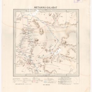CARTA DIMOSTRATIVA DELLA COLONIA ERITREA E REGIONI ADIACENTI - METAMMA' - GALABAT