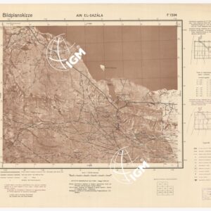 CARTA MILITARE DELLA CIRENAICA Inv. 6897 - AIN EL - GAZALA