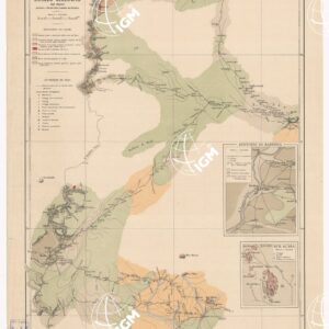 SCHIZZO GEOLOGICO DEGLI ITINERARI PERCORSI E RILEVATI NELLA SOMALIA MERIDIONALE. DUE TAVOLE - Tavola I