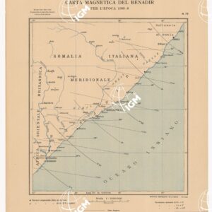 CARTA MAGNETICA DEL BENADIR PER L' EPOCA 1909