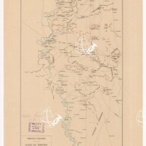 SOMALIA ITALIANA. SCHIZZO DEL TERRITORIO DIPENDENTE DALLA RESIDENZA DI BARDERA.