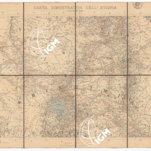 CARTA DIMOSTRATIVA DELL' ETIOPIA COMPILATA DAL CAPITANO DI STATO MAGGIORE E. DE CHAURAND