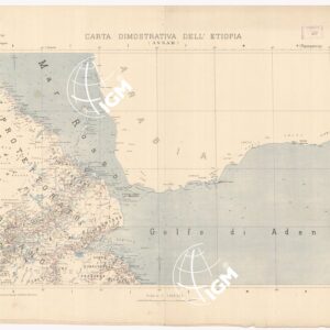CARTA DIMOSTRATIVA DELL'ETIOPIA - ASSAB - INDICATI PROTETTORATI E SFERE DI INFLUENZA