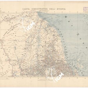 CARTA DIMOSTRATIVA DELL'ETIOPIA - MASSAUA - INDICATI PROTETTORATI E SFERE DI INFLUENZA