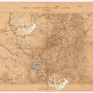 CARTA DIMOSTRATIVA DELL'ETIOPIA - GONDAR