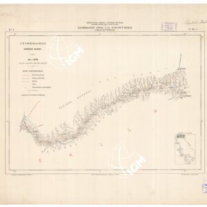 ITINERARIO HARRAR-BRAVA AL 500000
ITINERARIO DELLA MISSIONE PER LA FRONTIERA ITALO-ETIOPICA. Foglio 1