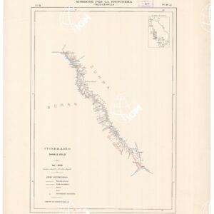 ITINERARIO HARRAR-BRAVA AL 500000
ITINERARIO DELLA MISSIONE PER LA FRONTIERA ITALO-ETIOPICA. Foglio 4