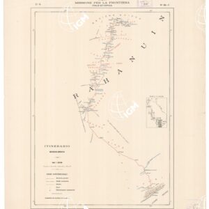 ITINERARIO HARRAR-BRAVA AL 500000
ITINERARIO DELLA MISSIONE PER LA FRONTIERA ITALO-ETIOPICA. Foglio 6