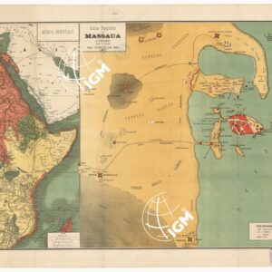 SCHIZZO TOPOGRAFICO DI MASSAUA E DINTORNI  fronte- retro