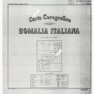 CARTA COROGRAFICA DELLA SOMALIA ITALIANA - QUADRO D'UNIONE