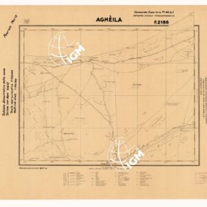 CARTA DELLA CIRENAICA :SUD DEL BENGASI - SIRTICA - CIRENAICA CENTRO ORIENTALE  - AGHEILA F 2186